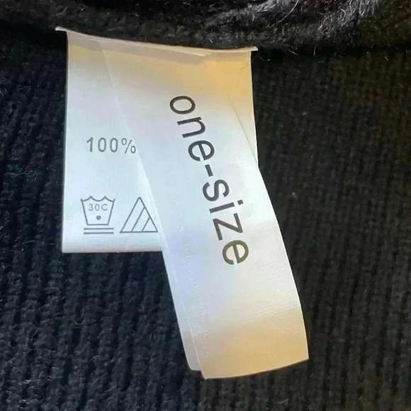 Sweater dress COLOR BLOCK ribbed knit faux wrap bodycon black gray women medium - Picture 15 of 16